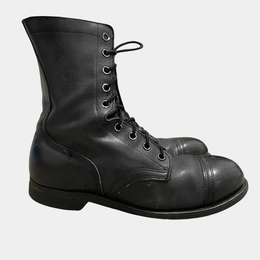 Biltrite ANSI Combat Boots Men Size 10.5 Black Leather Steel Toe Z41-1991/75